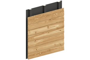 Western Red Cedar, gehobelt, Variante Cono mit einander ueberlappenden Schraegen 