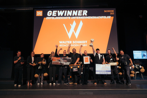  Das Team der Walter Schmidt Bedachungen GmbH wurde mit der „Dachkrone 2025“ in der Kategorie „Erfolgreichste Unternehmensnachfolge“ ausgezeichnet 