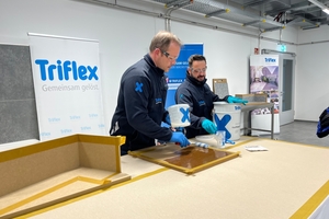  Triflex zeigt am Messestand Schritt für Schritt, wie Abdichtungssysteme sicher und effizient verarbeitet werden 