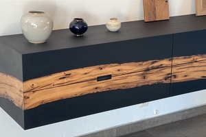  Sideboard mit Korpus aus MDF und Eichen-Altholzfurnier 