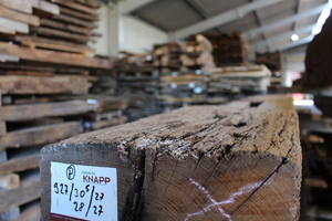  Alle Balken werden beschriftet und systematisch eingelagert 