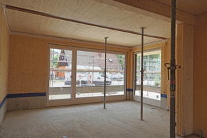  Innenaufnahme des Mehrfamilienhauses in Ilmenau während der Bauphase. 