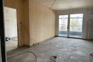  Mehrfamilienhaus Ilmenau Bauphase Brettsperrholzwaende 