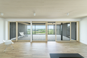  Das Deckenelement „CLT Box Decke FS“ von Best Wood Schneider lässt sich durch seine hochwertige Untersicht als Sichtdecke in Innenräumen verwenden 