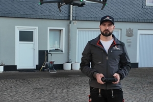  Paul Hobeck nutzt regelmäßig Drohnen für das Aufmaß und investierte Ende 2025 in eine neue „Profi-Drohne“ mit einem „RTK-Modul“ 