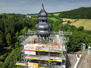 Dachsanierung Turm Schloss Berleburg Haas Bedachungen Geruest