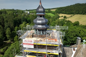  Dachsanierung Turm Schloss Berleburg Haas Bedachungen Geruest 
