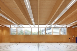  Blick in die neue Sporthalle der Heinrich-Hoffmann-Schule in Darmstadt 