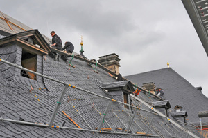  Eindeckung der Dachflächen des Stadtschlosses Fulda mit Schiefer 