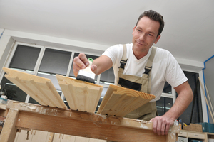  Holzbauteile können vom Handwerker in der Werkstatt vorgestrichen werden 