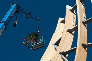 Nach zwei Monaten war der Rohbau fertig und das Richtfest (Gleichenfeier) konnte begangen werden 