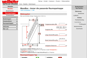  Im Online-Tool www.massbox.de werden alle erforderlichen Maße eingegeben. Das Ergebnis wird angezeigt und kann mit der Druckfunktion auch als pdf gedruckt werden 