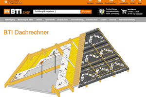  Der BTI Dachrechner ist ein Online-Servicetool für die Planung der Steildachabdichtung und -befestigung 