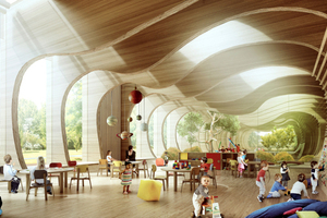  Innen- und Außenraum verbunden: So soll der Kindergarten einmal aussehen Rendering: Cristian Chierici/Cucinella Architects 