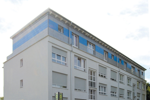  Die fertiggestellte Aufstockung mit neuer Fassade 