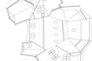  Dachgeometrie der Rudolf-Steiner-Schule, die Zahlen verweisen auf jeweils einen Dachabschnitt Zeichnung: Hagmans GmbH 
