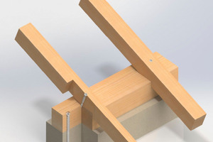  Heco bietet zur Absicherung gegen Windsoglasten aufeinander abgestimmte Produkte für die Holz-Holz und Holz-Beton-Verbindung Foto: Heco  