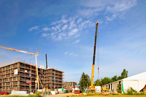  In einer Feldfabrik auf dem Baustellengrundstück wurden die Raummodule zusammengebaut Foto LiWood / Sascha Kletzsch 