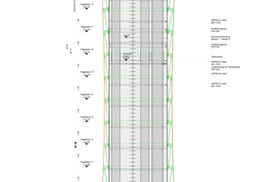  Vertikalschnitt durch den mit Spitzwinkeln beschieferten Schornstein Abbildung: ahp-Architekten 