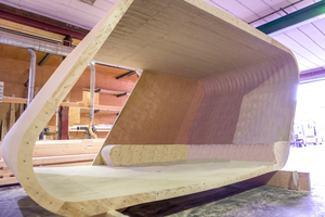  Holzkonstruktion des Pavillons Fotos: FH Finnholz 