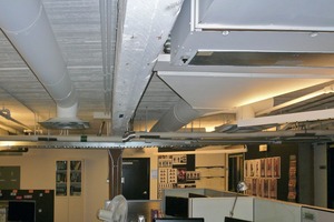  Sanierung beendet: die verstärkten Vollholz-Balken im komplett eingerichteten Büro. Die Arbeit konnte hier ohne Einschränkung  weiter gehenFoto: SWG Schraubenwerk 