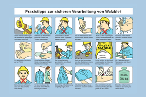  Das Merkblatt „Sicher mit Walzblei arbeiten“ ist kostenlos unter www.saturnblei.de/service downloadbar 