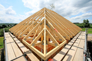  Mit Nagelplattenbinder können Dachkonstruktionen für Aufstockungen gebaut werdenFoto: Beyer/GIN 