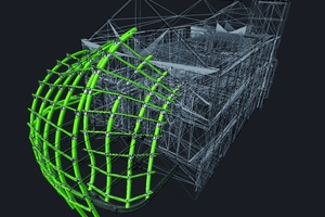  Gemeinsam mit Studierenden wurde eine Software zur Berechnung eines virtuellen Modells der Apsis entwickelt3D-Modell: Product-Architecture Lab 