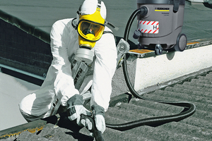  Dachwellplatten aus Asbestzement wurden vorwiegend in den 1960er und 1970er Jahren verbaut. Im Umgang mit Asbest sind umfangreiche Sicherheitsmaßnahmen zu beachtenFoto: Kärcher  