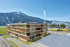  Die neue Firmenzentrale der Fritz Egger GmbH in St. Johann in Tirol Foto: Egger 